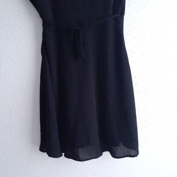 Classy Black Wrap Dress - Picture 6 of 8